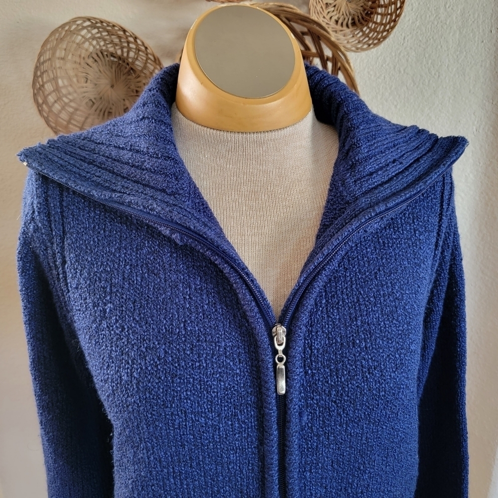 Carolyn Taylor Cardigan Sweater Zip up SZ M - Picture 2 of 5